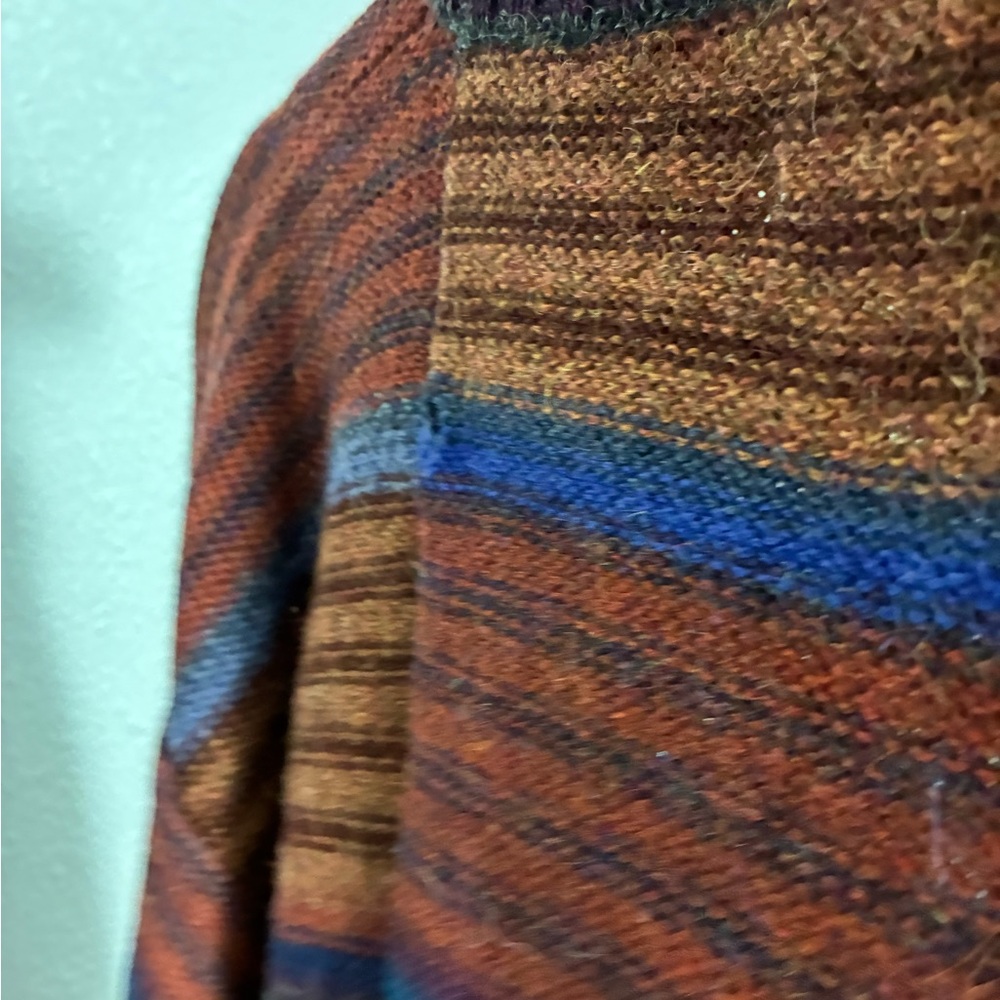The Territory Ahead 100% Alpaca Sweater Multicolor Striped Knit Peru Size L-READ - Picture 9 of 10